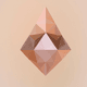 A AI-generated app icon of a diamond shape in white , orange , tan , evergreen color scheme