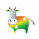 A contented and happy cow with spots  app icon - ai app icon generator - app icon aesthetic - app icons