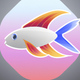 A vibrant, colorful tropical fish  app icon - ai app icon generator - app icon aesthetic - app icons