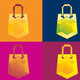 A stylized shopping bag with handles  app icon - ai app icon generator - app icon aesthetic - app icons