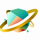 A stylized planet Saturn with rings  app icon - ai app icon generator - app icon aesthetic - app icons