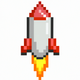 A cute, cartoon-style rocket ship app icon - ai app icon generator - app icon aesthetic - app icons