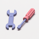 A minimalist wrench and screwdriver  app icon - ai app icon generator - app icon aesthetic - app icons