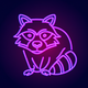 An adorable, cartoon-style raccoon  app icon - ai app icon generator - app icon aesthetic - app icons