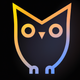 A curious, wide-eyed owl in profile  app icon - ai app icon generator - app icon aesthetic - app icons