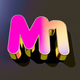 A bubbly and rounded letter M  app icon - ai app icon generator - app icon aesthetic - app icons