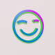 A flirty, winking smiley face  app icon - ai app icon generator - app icon aesthetic - app icons