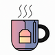 A minimalist cup of hot tea  app icon - ai app icon generator - app icon aesthetic - app icons