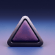 A AI-generated app icon of a square pyramid shape in chambray , mauve , slate blue , plum color scheme
