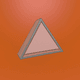 A AI-generated app icon of a prisms shape in apricot , orange , mint green , celadon color scheme