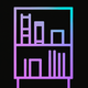 A stylized bookshelf app icon - ai app icon generator - app icon aesthetic - app icons