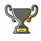 A stylized trophy cup with handles  app icon - ai app icon generator - app icon aesthetic - app icons