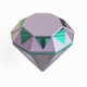 A stylized diamond with facets  app icon - ai app icon generator - app icon aesthetic - app icons