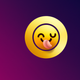 A tongue-tied and flustered smiley face  app icon - ai app icon generator - app icon aesthetic - app icons