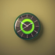 An app icon of a watch with sandy brown and green color scheme