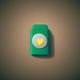 A AI-generated app icon of a lighter in light sea green , saddle brown , sea green , green , brown color scheme