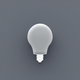 A AI-generated app icon of a light bulb in light grey , cream , grey color scheme