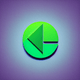 A AI-generated app icon of a fire shape in light green , lavender , green , red color scheme