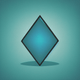 An app icon of a scalene triangle shape with tiffany blue and white color scheme