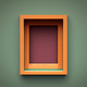 An app icon of a window with light salmon and evergreen color scheme