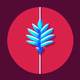 A AI-generated app icon of a match shape in thistle , puce , red color scheme