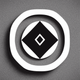 An app icon of a nonagon shape with bisque and white color scheme