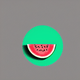 A AI-generated app icon of a paint brush in light sea green , watermelon , sea green , green , melon color scheme