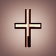 A AI-generated app icon of a cross shape in chocolate , white , red color scheme