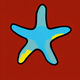 An app icon of a starfish with red color scheme