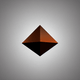 A AI-generated app icon of a diamond shape in white , red , tan color scheme