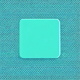 A AI-generated app icon of a rectangle shape in pale turquoise , turquoise , mint , red , tan color scheme