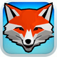 A AI-generated app icon of a fox in red color scheme
