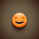 A AI-generated app icon of a grinning face with sweat in [] color scheme