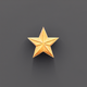 A AI-generated app icon of a star shape in chocolate , white , red color scheme