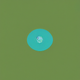 A AI-generated app icon of an oval shape in kelly green , green , white , red color scheme
