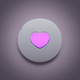 A AI-generated app icon of a smiling face with heart in [] color scheme