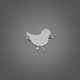 A AI-generated app icon of a bird in red color scheme