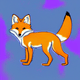 A AI-generated app icon of a fox in red color scheme