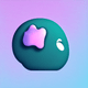 A AI-generated app icon of a sleeping face in th in [] color scheme