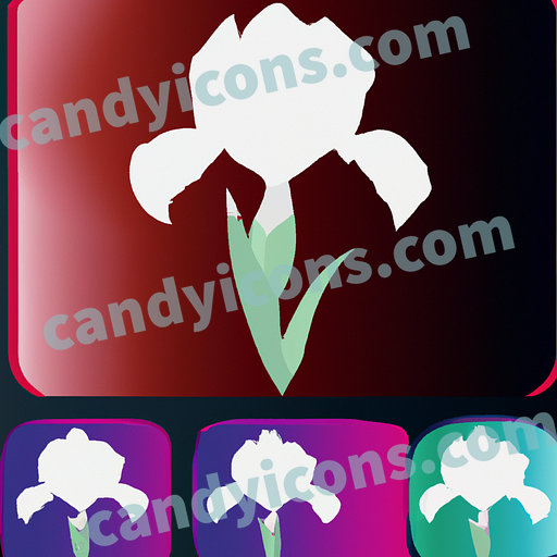 A fresh and lovely purple iris  app icon - ai app icon generator - phone app icon - app icon aesthetic