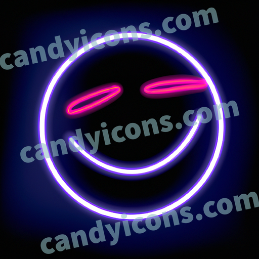 A contented, closed-eye smiley face  app icon - ai app icon generator - phone app icon - app icon aesthetic