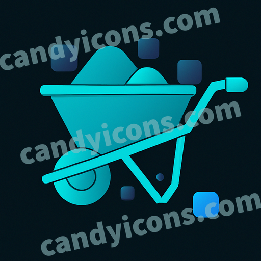 a wheelbarrow app icon - ai app icon generator - phone app icon - app icon aesthetic