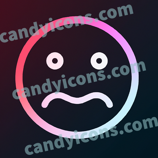 A confused and dumbfounded smiley face  app icon - ai app icon generator - phone app icon - app icon aesthetic