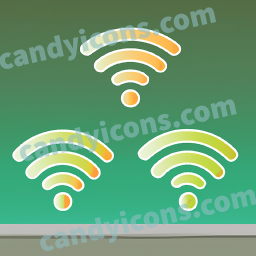 A stylized wifi signal bars  app icon - ai app icon generator - phone app icon - app icon aesthetic