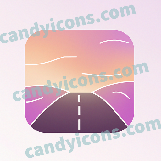 a road app icon - ai app icon generator - phone app icon - app icon aesthetic