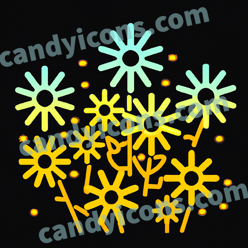 A cheerful spray of bright yellow daisies  app icon - ai app icon generator - phone app icon - app icon aesthetic