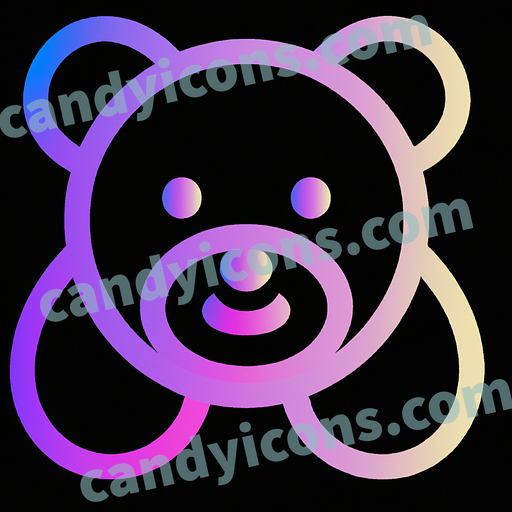 A cuddly, lovable teddy bear  app icon - ai app icon generator - phone app icon - app icon aesthetic