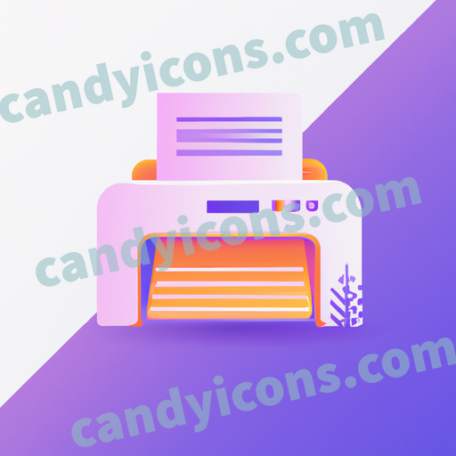 An app icon of Copier in light salmon , silver , medium purple , bright yellow color scheme