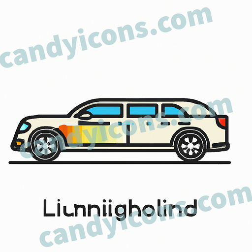 A sleek and polished limousine  app icon - ai app icon generator - phone app icon - app icon aesthetic