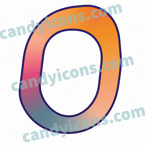 A smooth and flowing letter O  app icon - ai app icon generator - phone app icon - app icon aesthetic